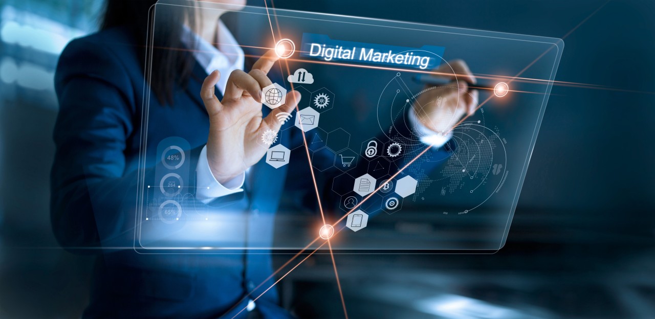 Unified cross-platform marketing dashboard tracking synchronized user data paths across search networks and social platforms.